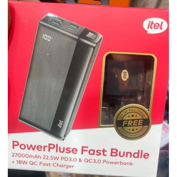 Brand New itel PowerPluse 27000mAh Fast Bundle 22.5W PowerBank